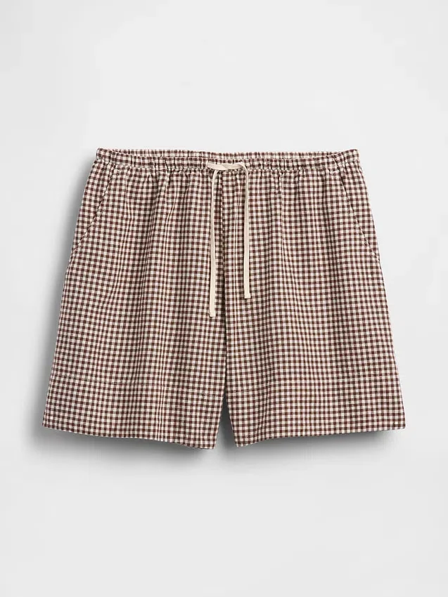 6" gemakkelijke korte broek van linnenmix