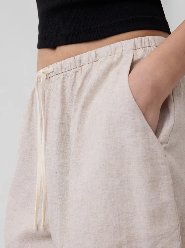 6" gemakkelijke korte broek van linnenmix