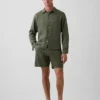 7,5" korte broek van linnen-katoen
