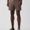 7,5" korte broek van linnen-katoen