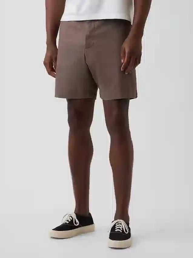 7,5" korte broek van linnen-katoen