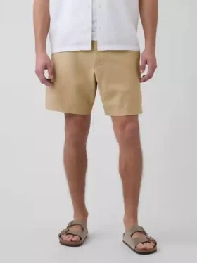 7,5″ korte broek van linnen-katoen
