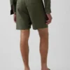 7,5" korte broek van linnen-katoen