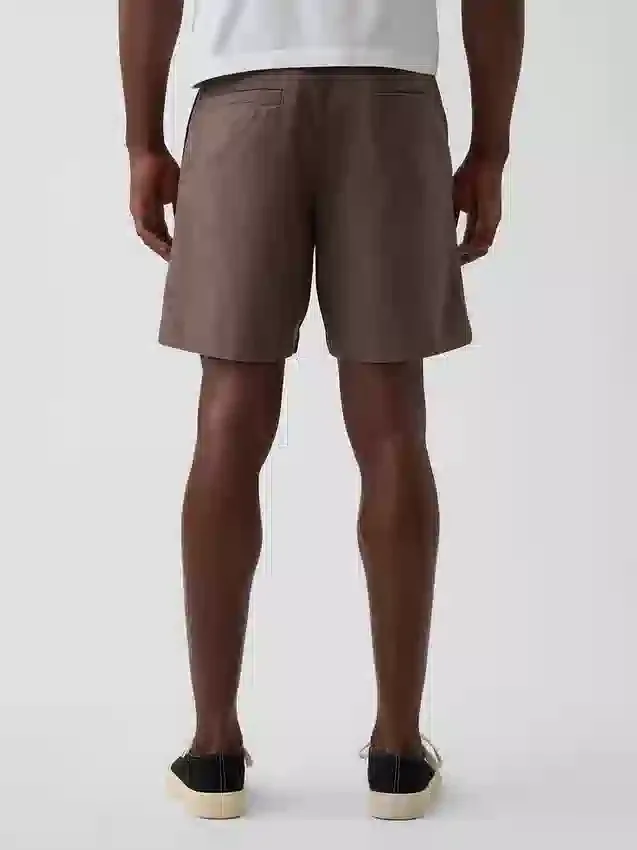 7,5" korte broek van linnen-katoen