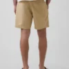 7,5" korte broek van linnen-katoen