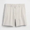 7,5" korte broek van linnen-katoen