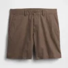 7,5" korte broek van linnen-katoen