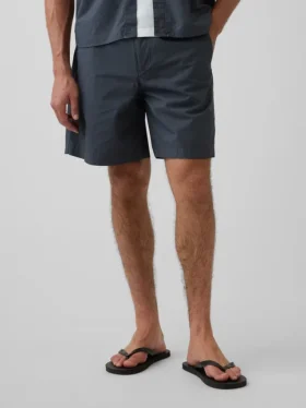 7″ popeline relaxte korte broek