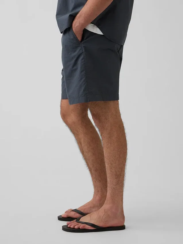 7" popeline relaxte korte broek