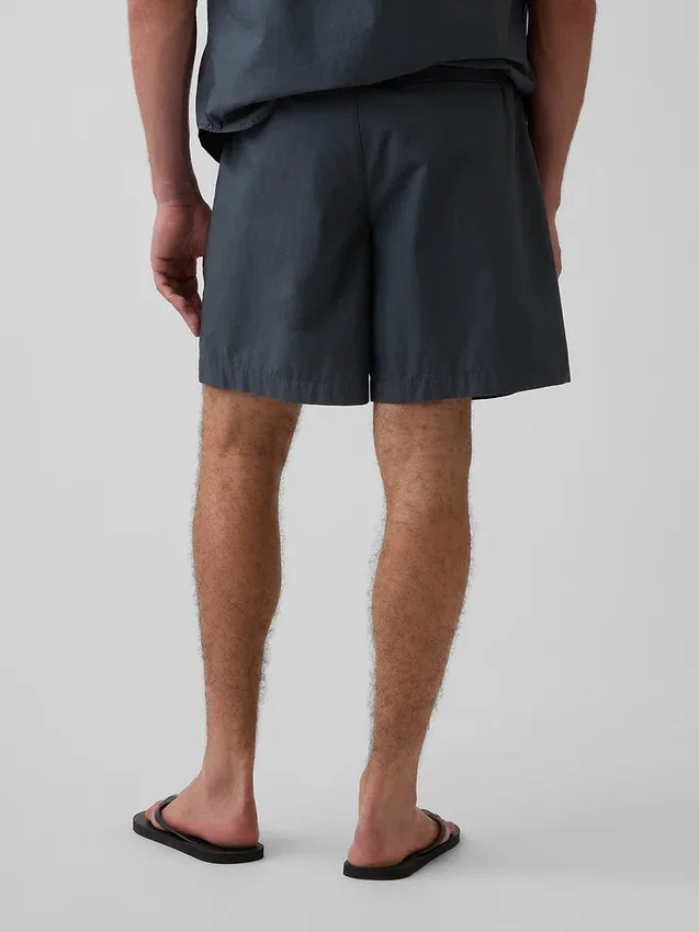 7" popeline relaxte korte broek