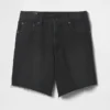 8" Korte broek van denim met middelhoge taille in losse jaren '90-stijl
