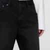 8" Korte broek van denim met middelhoge taille in losse jaren '90-stijl
