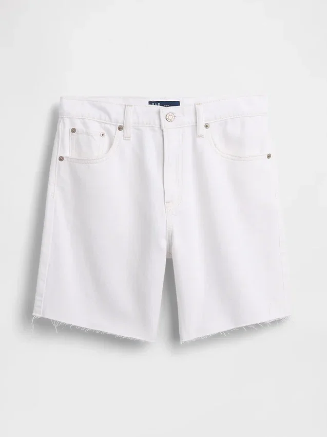 8" ultrazachte, loszittende korte broek met middelhoge taille
