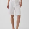 9" korte broek van linnenmix met lage taille