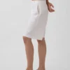 9" korte broek van linnenmix met lage taille