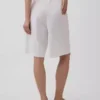 9" korte broek van linnenmix met lage taille