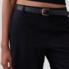 9" korte broek van linnenmix met lage taille