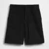9" korte broek van linnenmix met lage taille