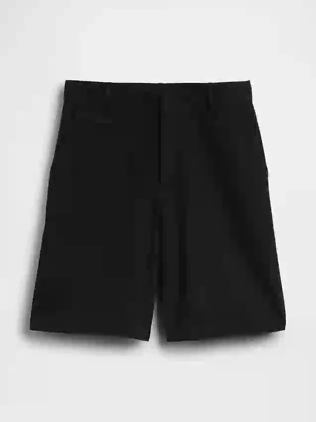 9" korte broek van linnenmix met lage taille