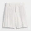 9" korte broek van linnenmix met lage taille