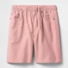9" linnen-katoen-korte broek