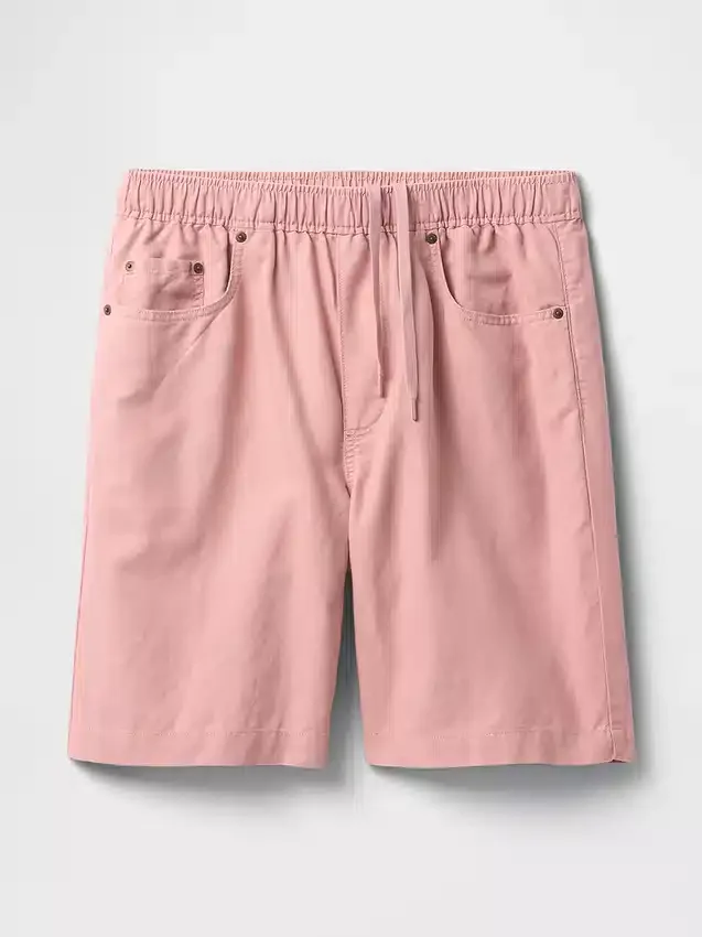 9" linnen-katoen-korte broek