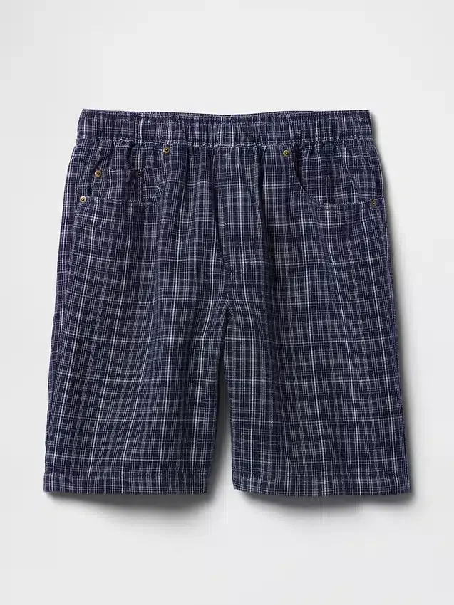 9" linnen-katoen-korte broek