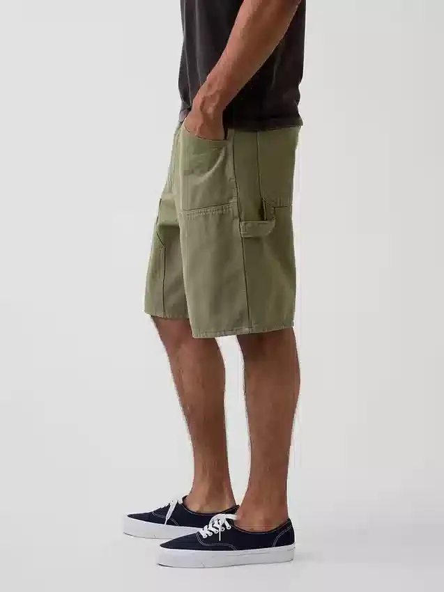 9" loszittende denim korte broek voor carpenters