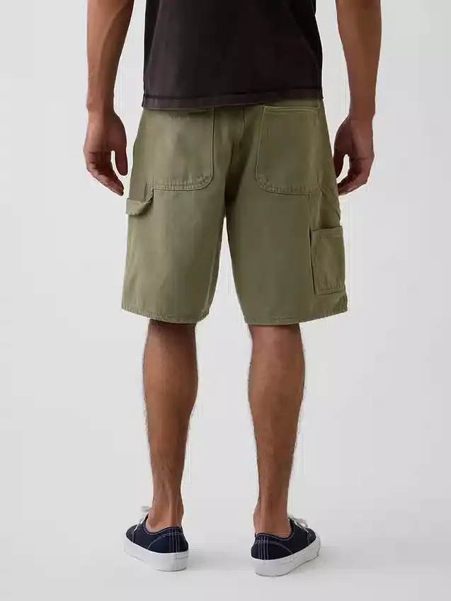 9" loszittende denim korte broek voor carpenters