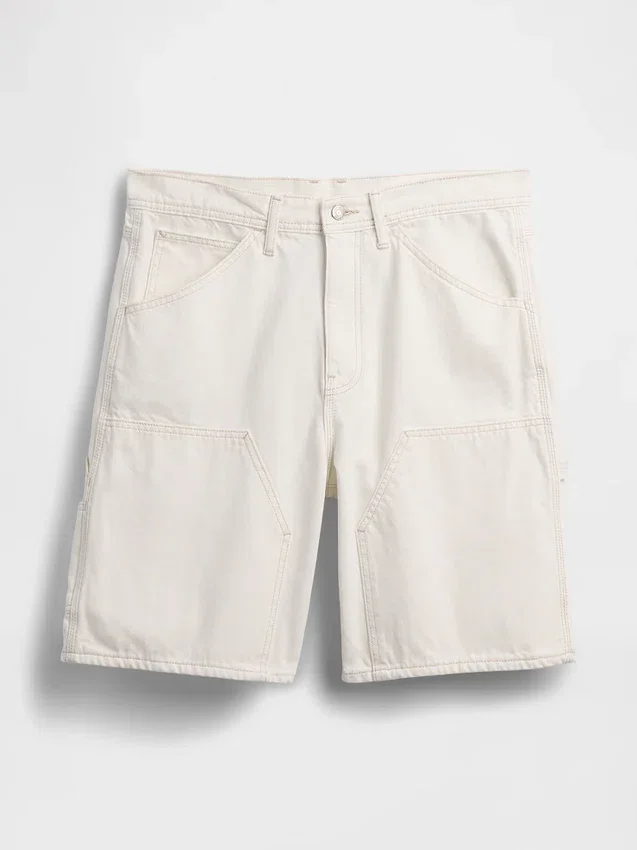 9" loszittende denim korte broek voor carpenters