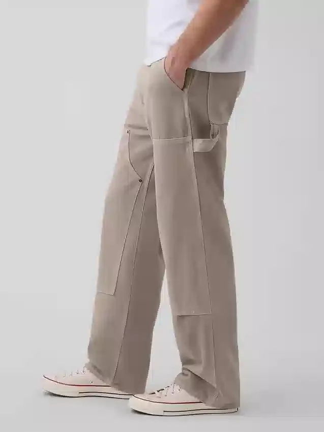90S loszittende carpenter-Jeans met dubbele knieën