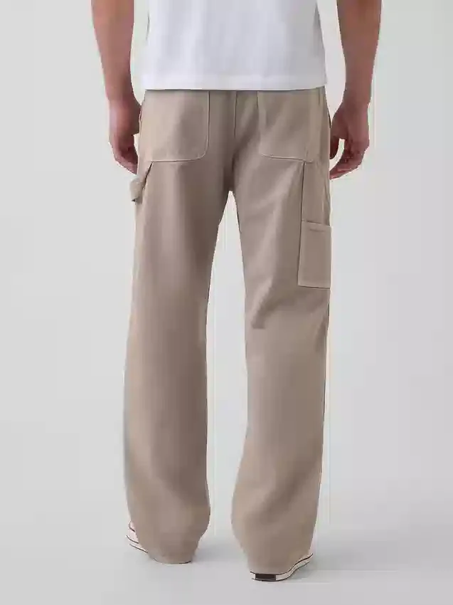 90S loszittende carpenter-Jeans met dubbele knieën
