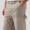 90S loszittende carpenter-Jeans met dubbele knieën