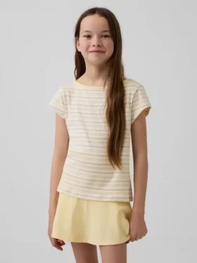Aansluitend T-shirt met kapmouwtjes voor kinderen