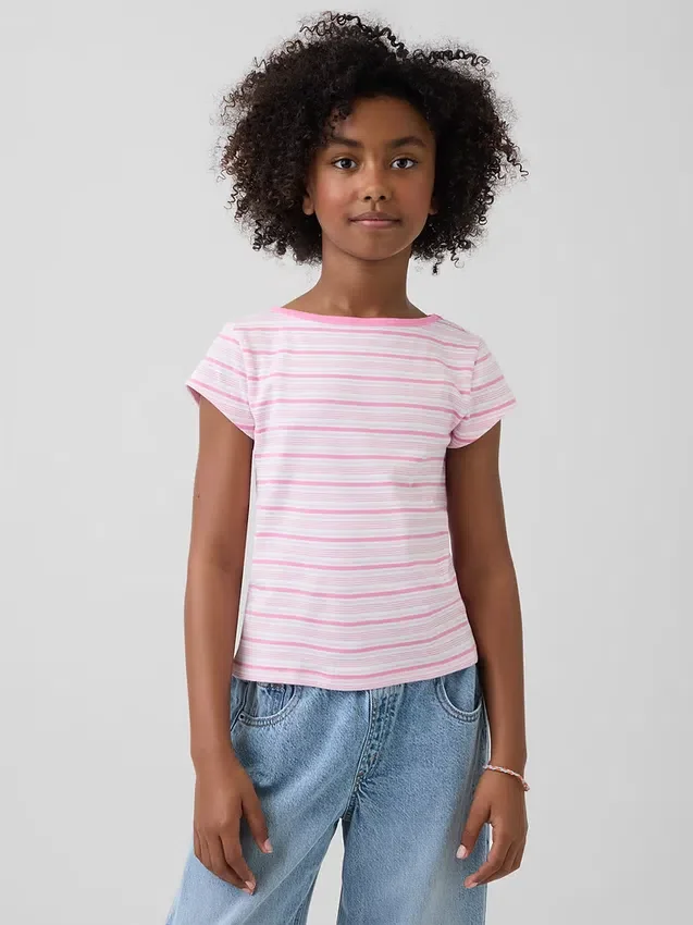 Aansluitend T-shirt met kapmouwtjes voor kinderen
