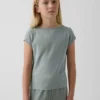 Aansluitend T-shirt met kapmouwtjes voor kinderen