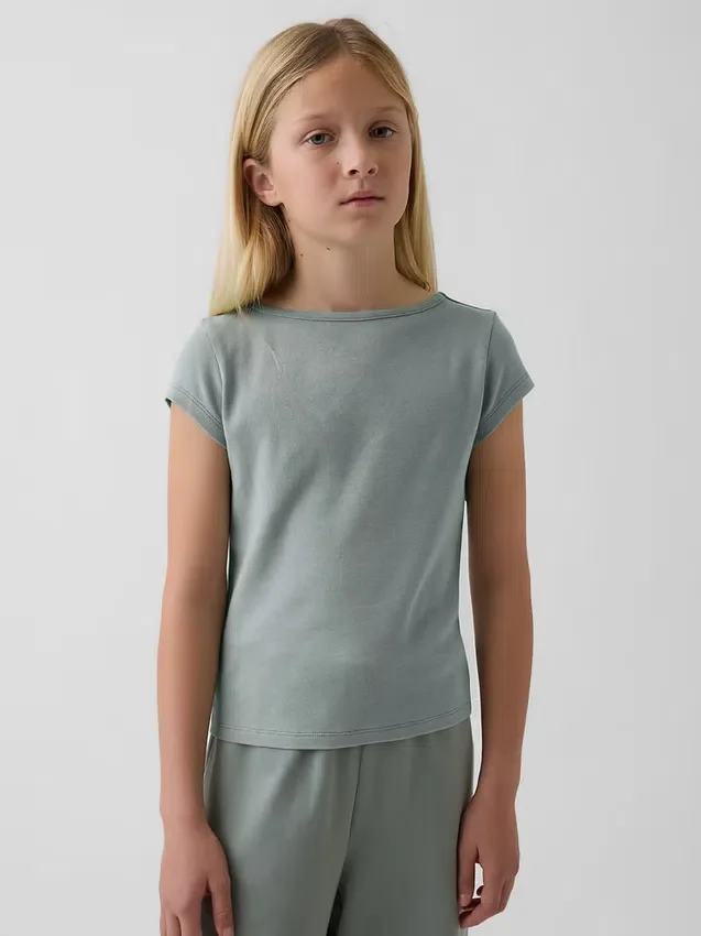 Aansluitend T-shirt met kapmouwtjes voor kinderen