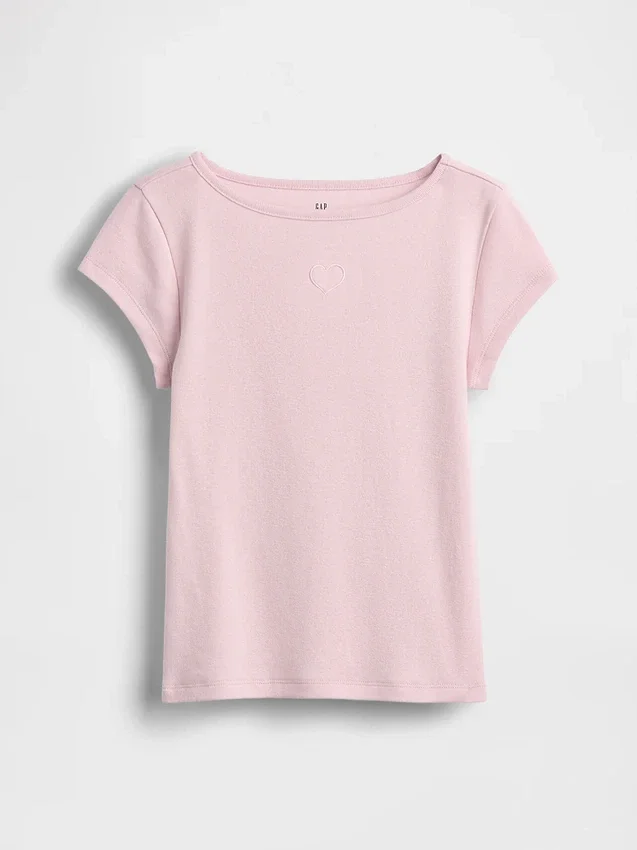 Aansluitend T-shirt met kapmouwtjes voor kinderen