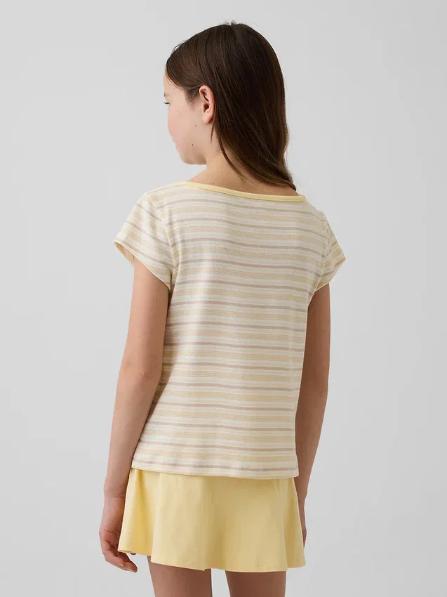 Aansluitend T-shirt met kapmouwtjes voor kinderen