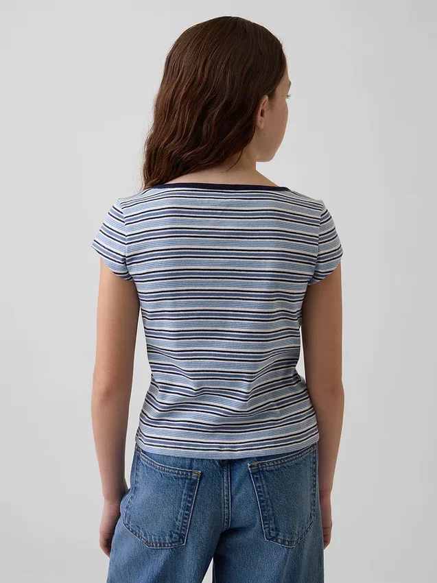 Aansluitend T-shirt met kapmouwtjes voor kinderen