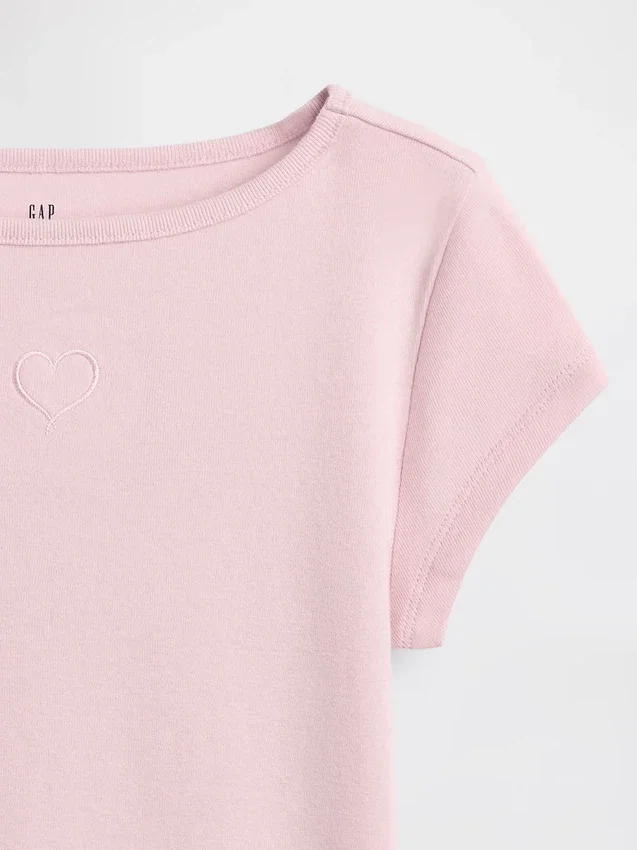 Aansluitend T-shirt met kapmouwtjes voor kinderen