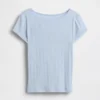 Aansluitend T-shirt met pointelle-rib voor kinderen