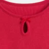 Aansluitend T-shirt met strikje en sleutelgat voor kinderen