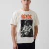 AC/DC T-shirt met print in relaxte pasvorm