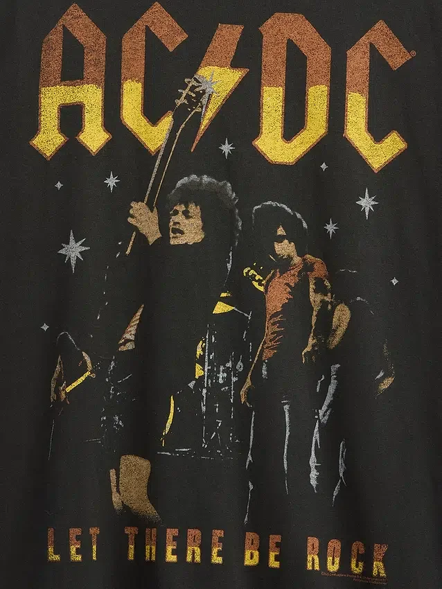 AC/DC T-shirt met print in relaxte pasvorm