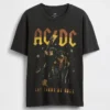 AC/DC T-shirt met print in relaxte pasvorm