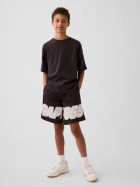 Actieve mesh-korte broeken voor kinderen, 8"
