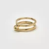 Admiral Row gouden ring met dubbele knoop