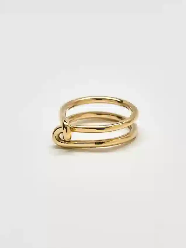 Admiral Row gouden ring met dubbele knoop
