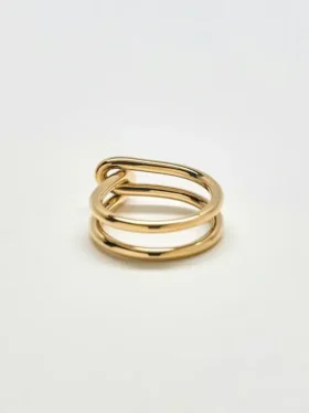 Admiral Row gouden ring met dubbele knoop